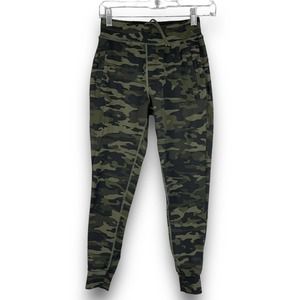 Alphalete Camo Print Premium Jogger XS Womens Pants Olive Green Pockets